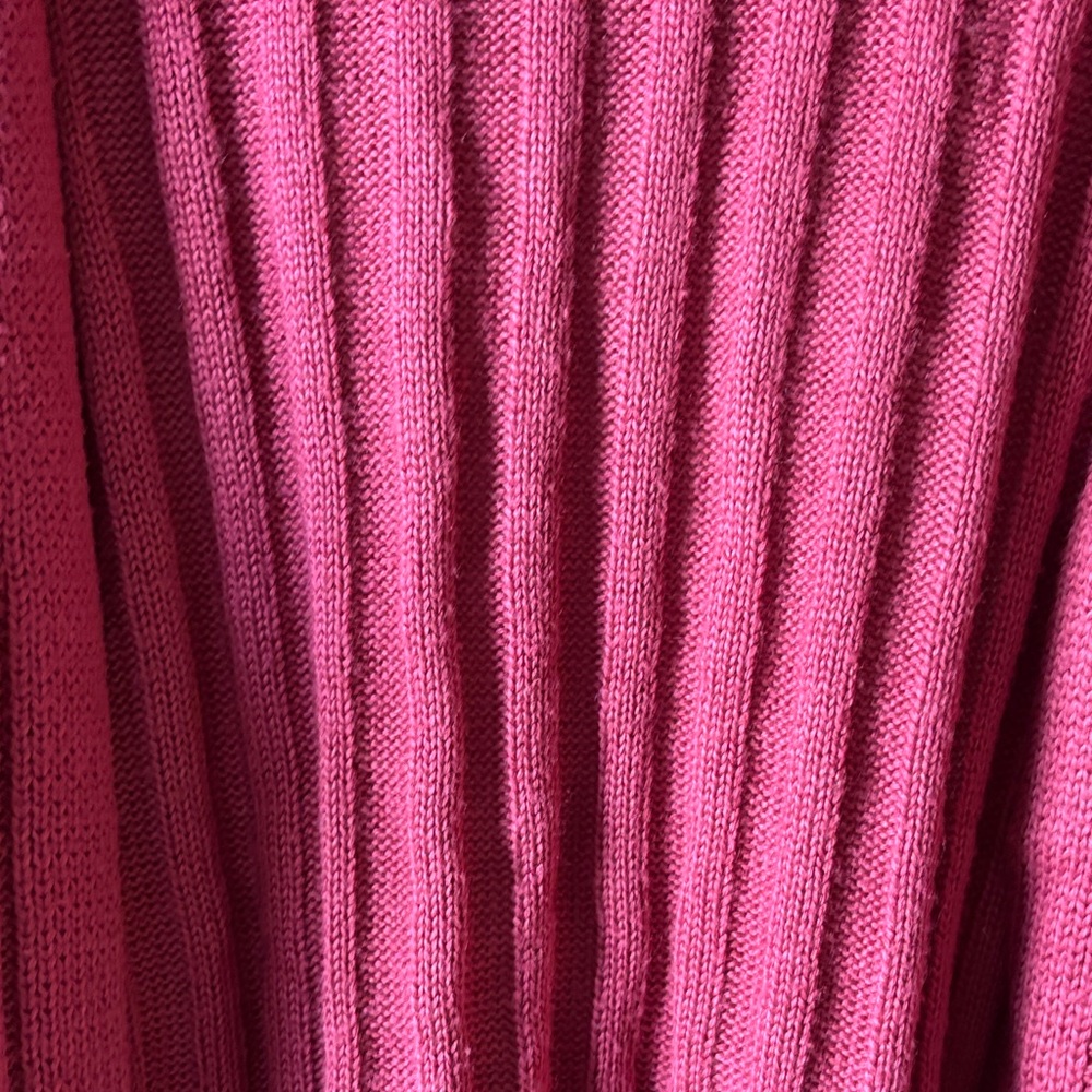Blue Buttercup Boutique Open-Front Ribbed Cardigan Sweater - Raspberry Pink - Picture 12 of 16